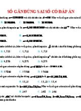 Trắc nghiệm Toán 10 - Bài 5 Số gần đúng sai số (Có đáp án)